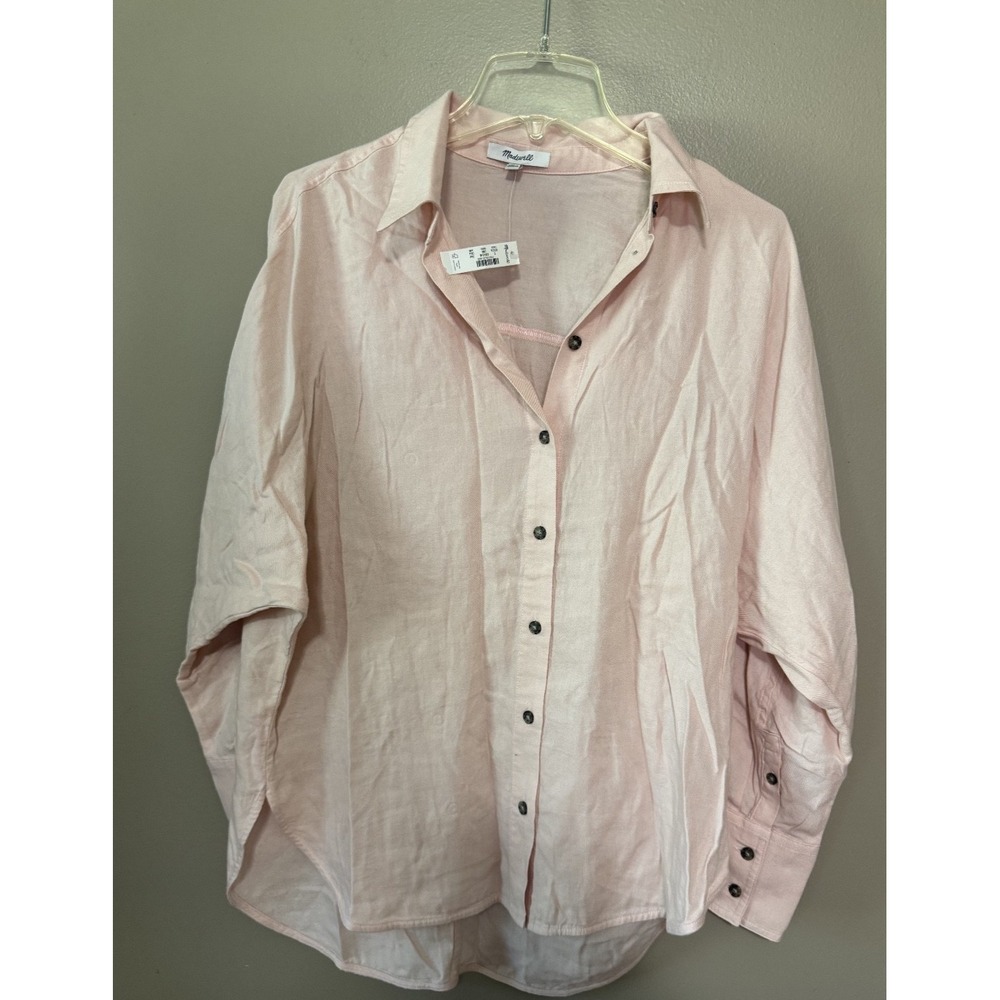 Women's Madewell Heathered Flannel Long Sleeve Button Up Shirt Size S